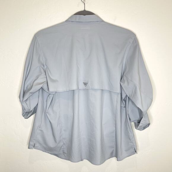 Columbia Omni Shade Vented Roll Tab Long Sleeve Top Womens Plus 2X Gray - Picture 4 of 6